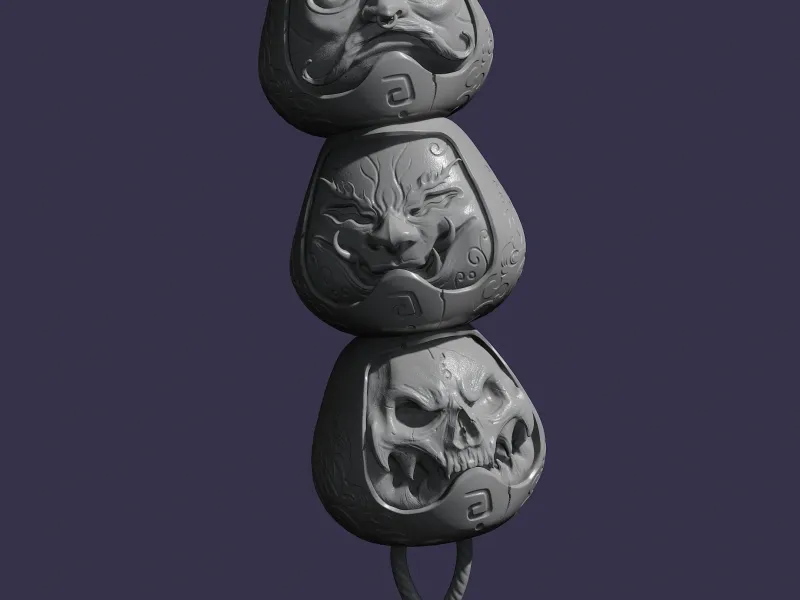 Japanese Daruma - Keychain