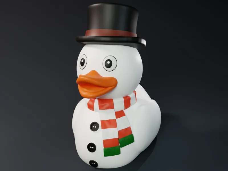 Cute Snowman Rubber Duck