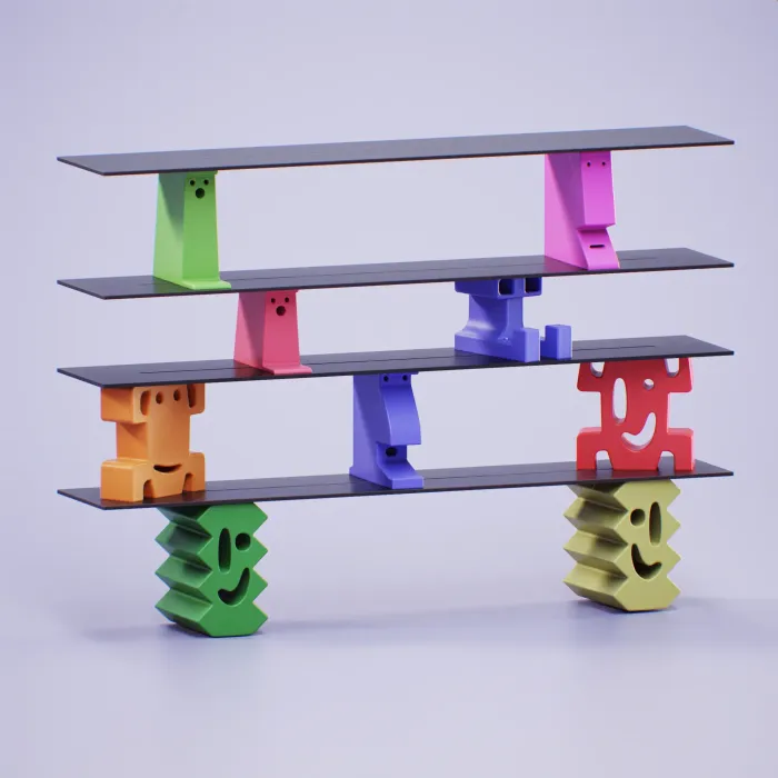 Shelf Objects Blocks Home Appliance Accessories STL Download - Bricks blocks pack x 9 book ...