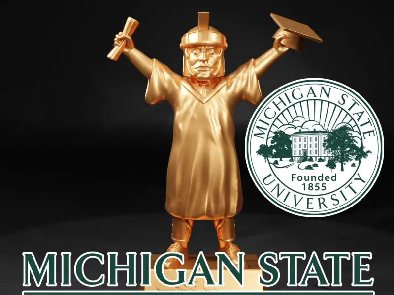 GRADUATION MASCOT MICHIGAN STATE UNIVERSITY - 3D PRINT