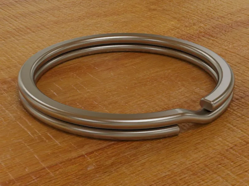 Platte Sleutelhanger