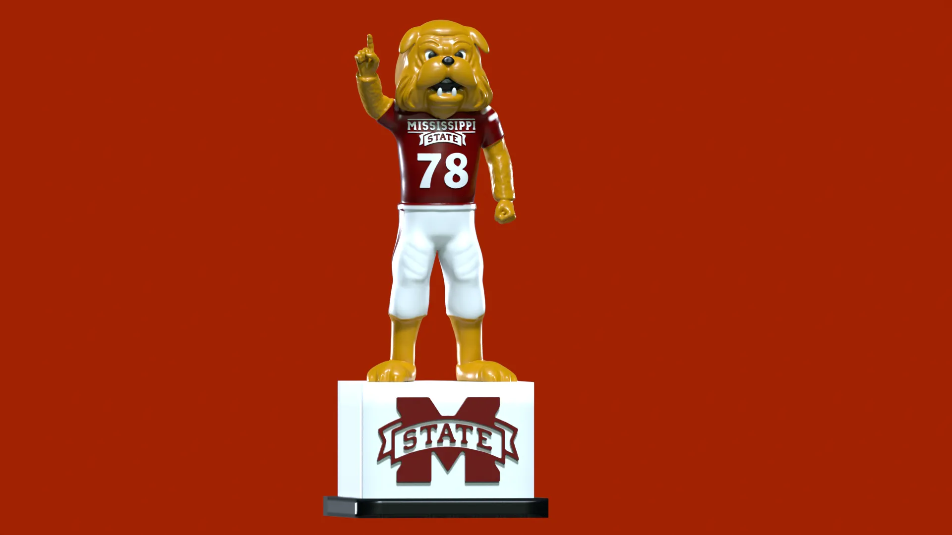 NCAA - Bully mascot -  Mississippi State University - 3d pri