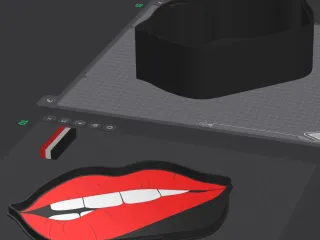 Lip Bite Lightbox by Polymeria