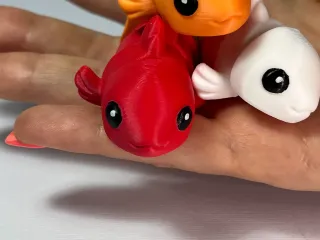 Cute Flexi Goldfish (Toy, Keychain & Magnet)