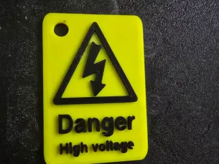 High voltage keychain