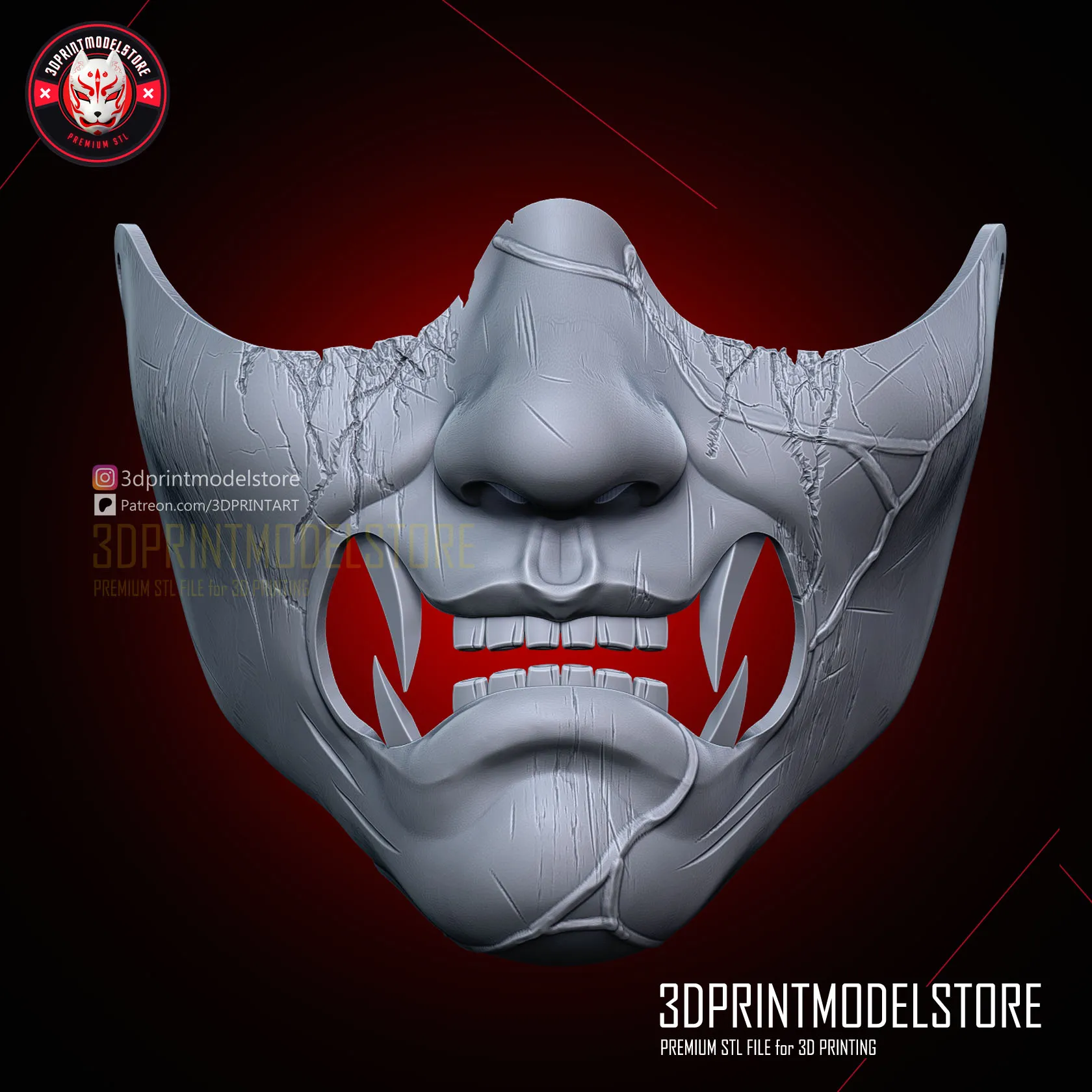 Ghost of Yotei Atsu Mask - Man Version - Oni Samurai Cosplay