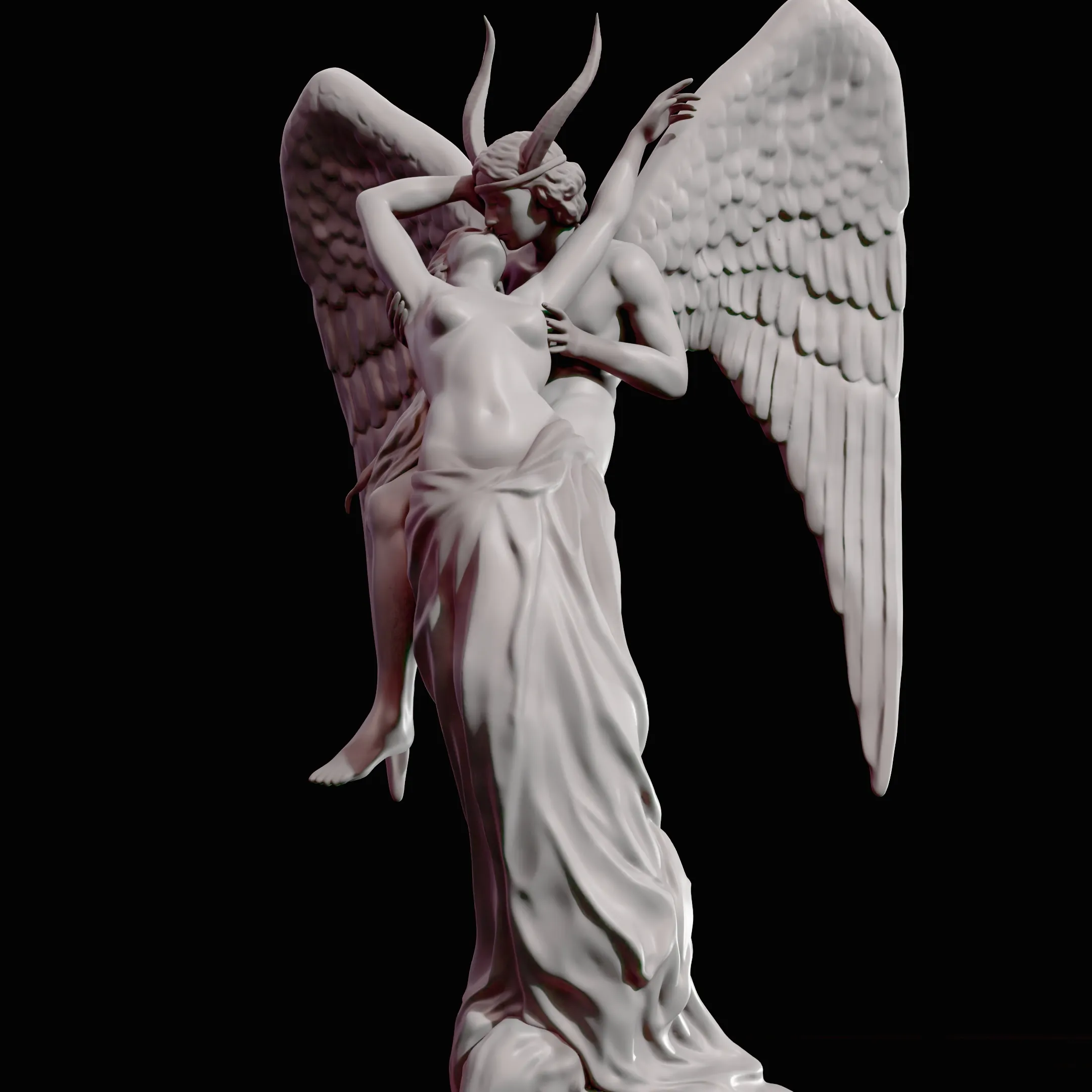 Angel and Devil Sculpture