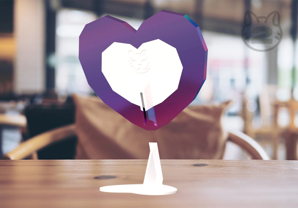 DIAMOND LOW POLY HEART FRAME