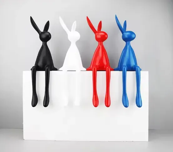 Figurines - Rabbit Statue Christmas Room - 3D print