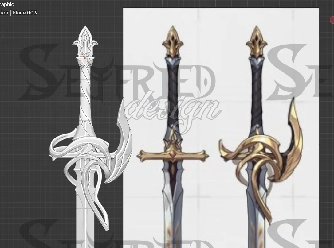 Solo Leveling Cha Hae In sword 3D printable model