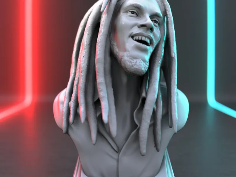 Bob Marley Bust – 3D Printable Model 🎶🦁