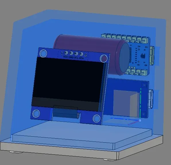 Housing for Differiential Barometer with ssd1306 display