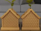 Cozy Bee Cottage Planter STL 3D Printable Model-3