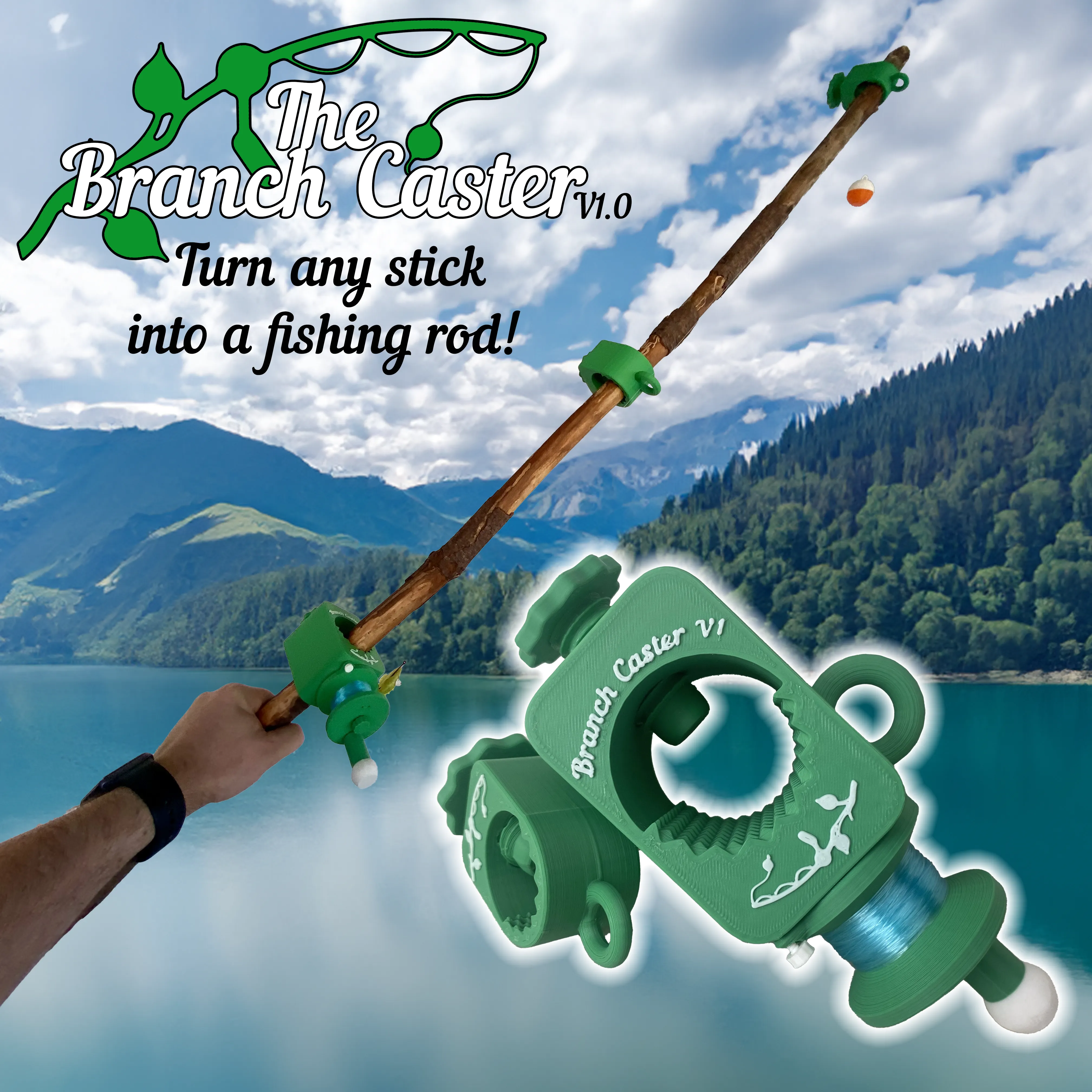 Branch Caster V1 – Turn Any Branch Into a Fishing Rod!