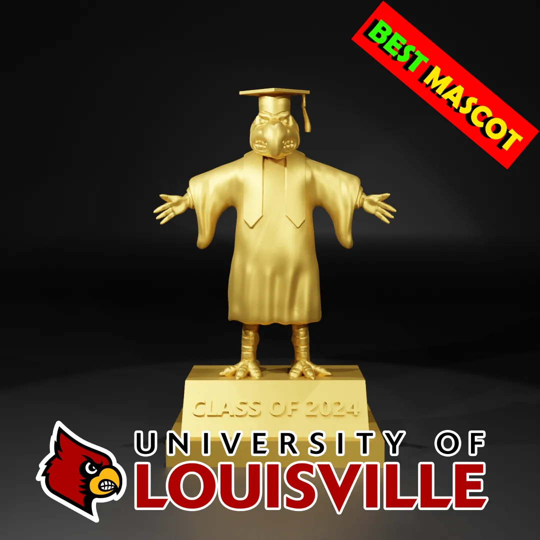 MASCOTA DE ABSOLVIRE UNIVERSITATEA DIN LOUISVILLE - 3D PRINT