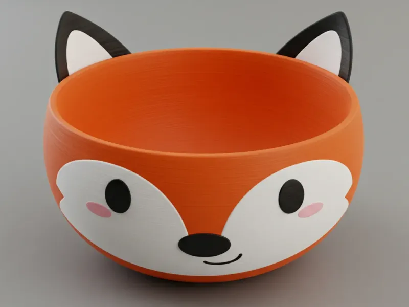 Foxy Feast Bowl: The 3D Printed Soup Pal