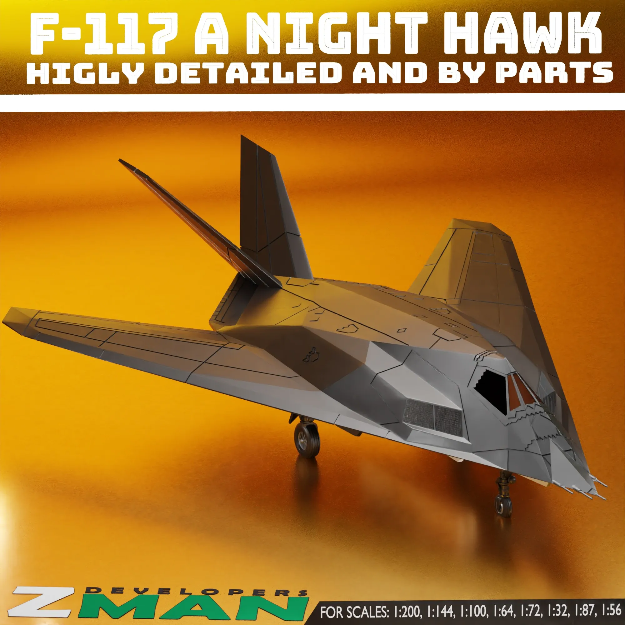 Lockheed F-117A Nighthawk (V1) (4 IN1 )
