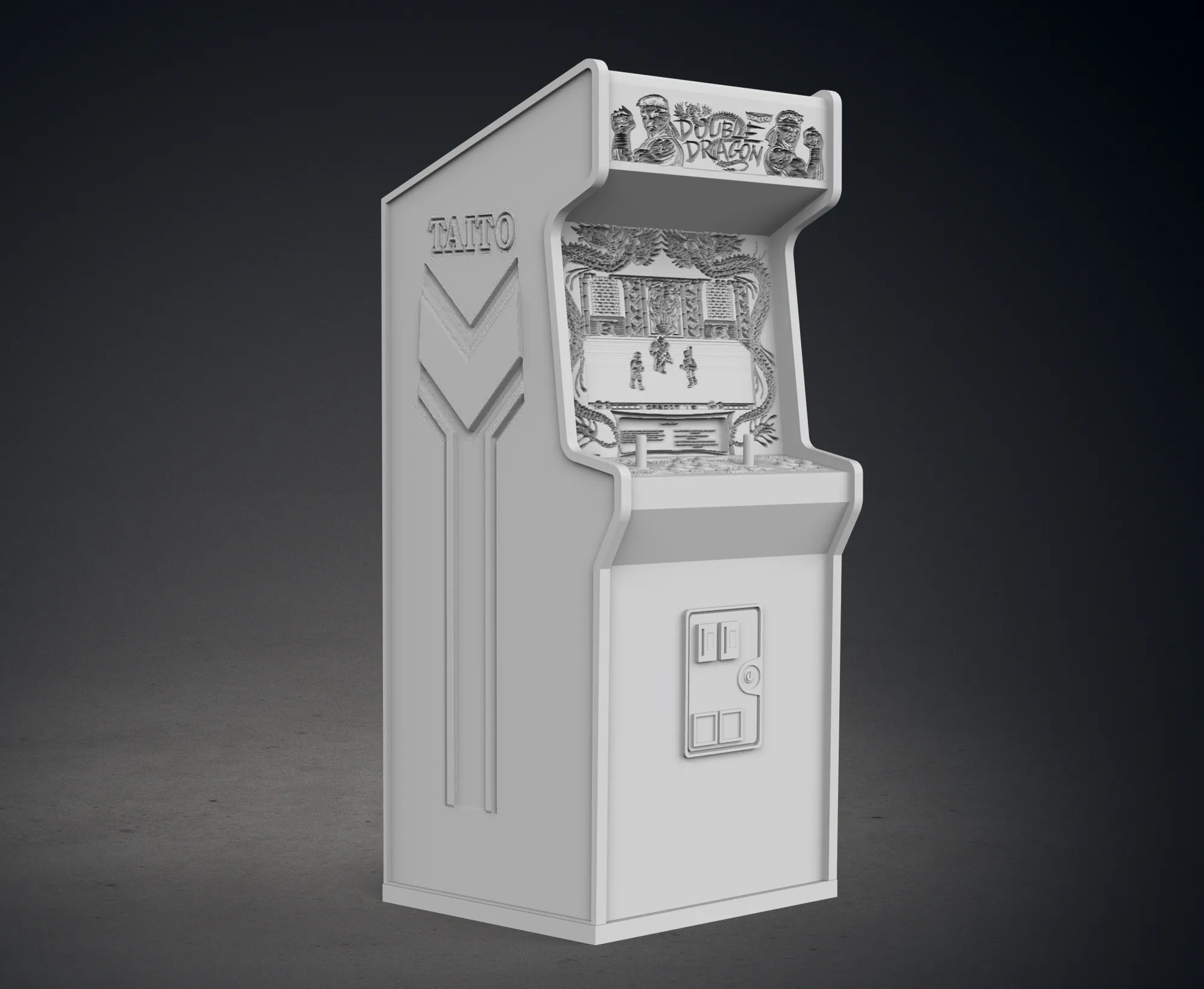 Double Dragon Arcade Cabinet with Lithophane