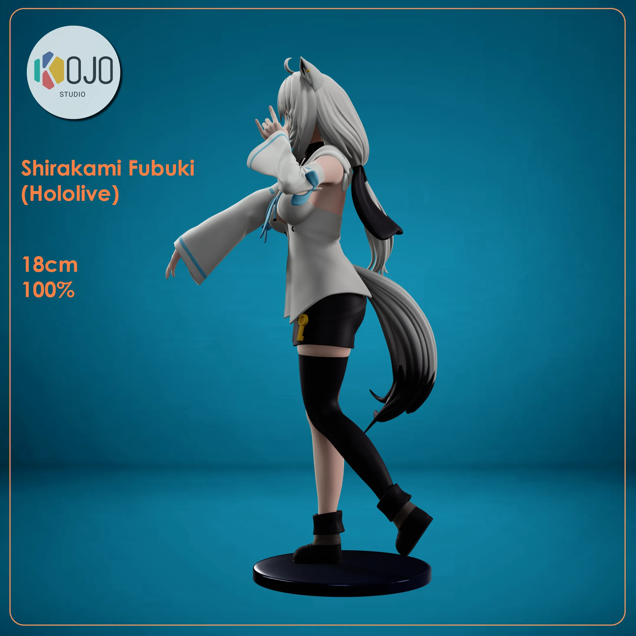 Shirakami Fubuki - Hololive Vtuber Figure for 3D printing
