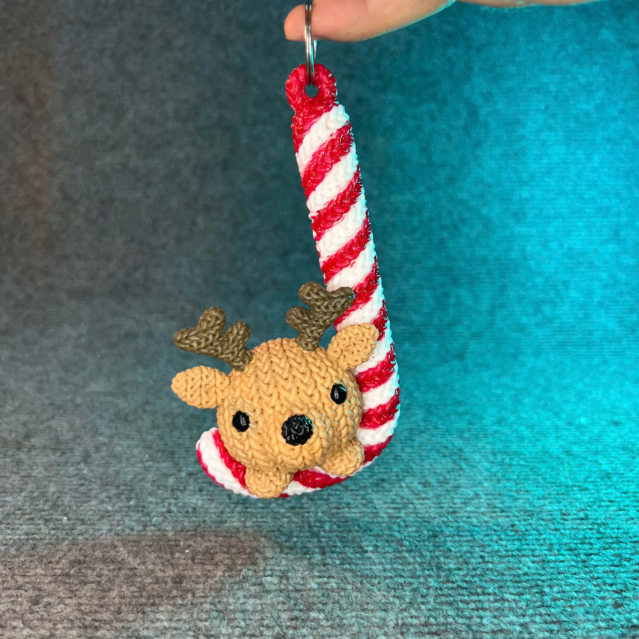 Deer and Candy Crochet - Knitted - Christmas Tree Decor