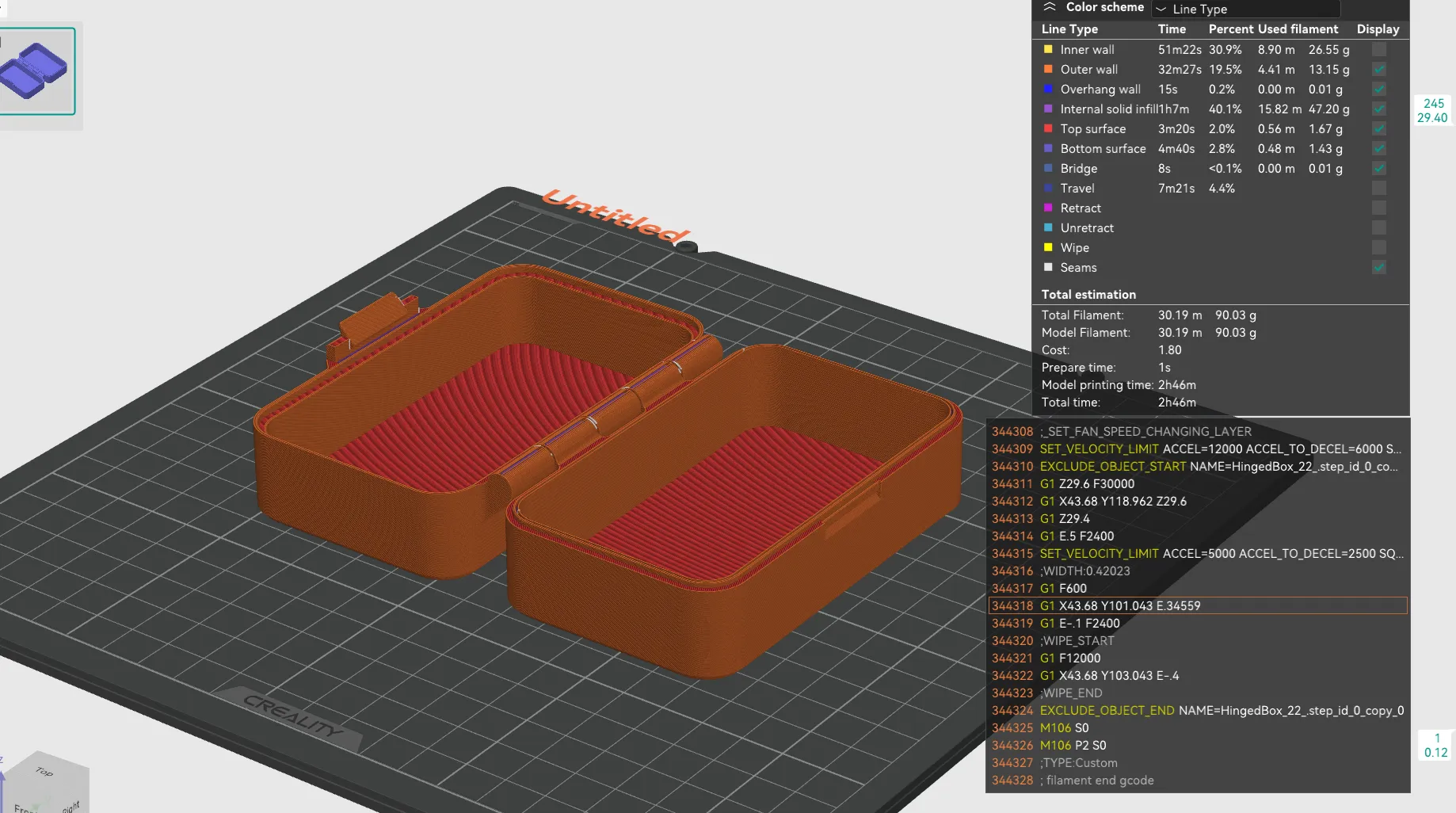 Print-In-Place Hinged Snap-Fit Box