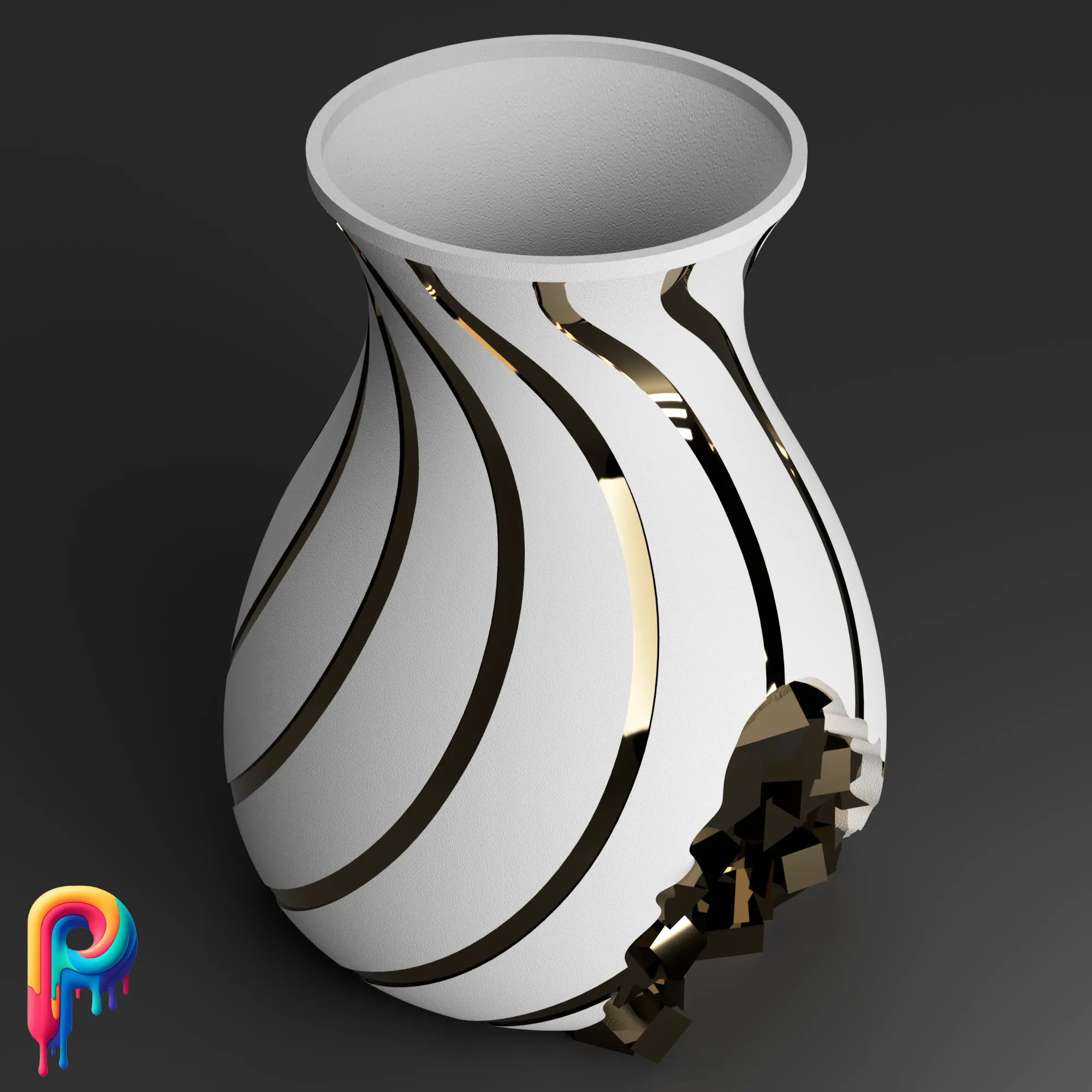 Pyrite Vase by Polymeria