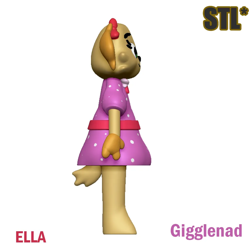 Giggleland Ella STL 3D Model Character Fanart