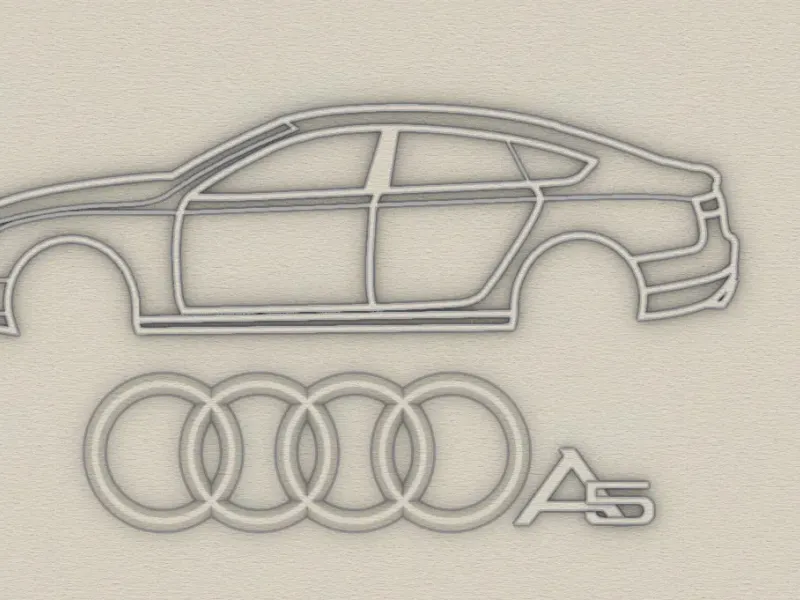 Audi A5 5 doors 3D Silhouette