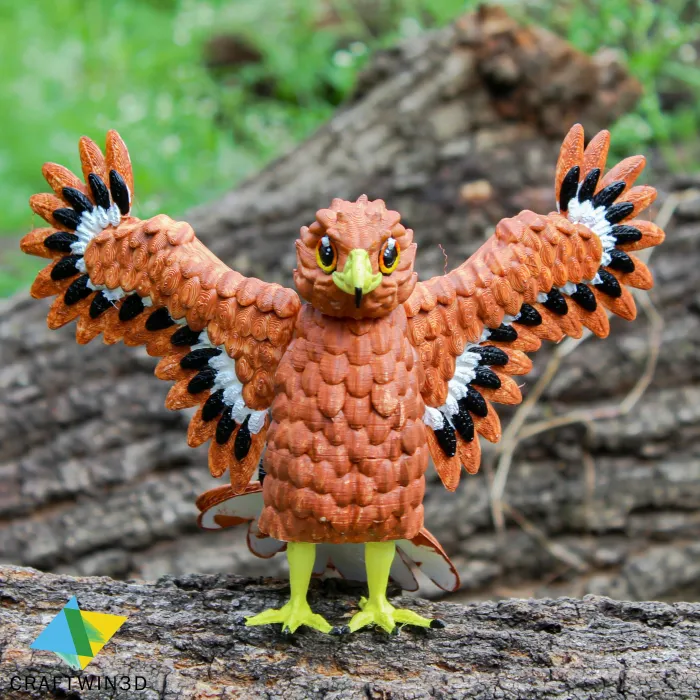 3D Printer Files | 3MF File | Print in place Flexy Hawk No supports ...