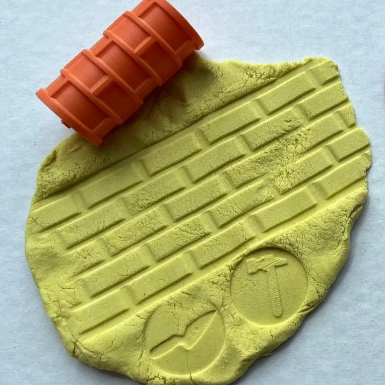 RULLI DI TEXTURE PER MURI DI MATTONI X 4 VERSIONI - PER IL GIOCO SENSORIALE