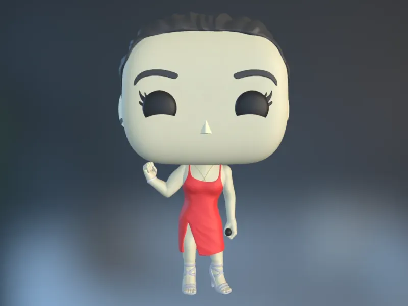Funko mujer vestido rojo