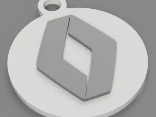 Renault Keychain with 3D Logo