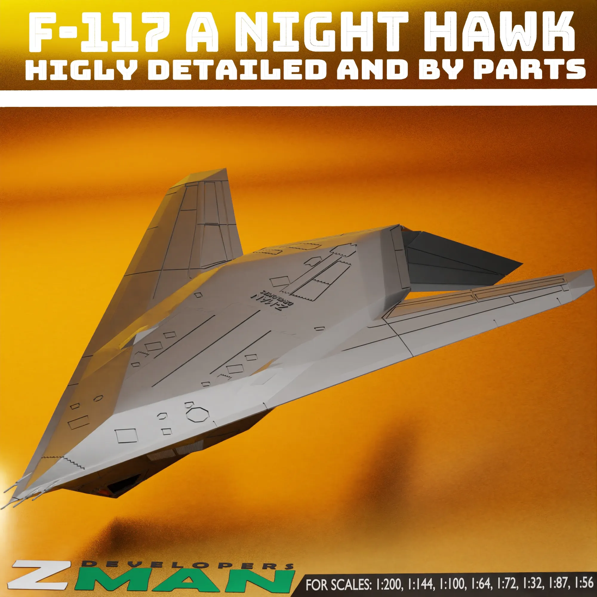 Lockheed F-117A Nighthawk (V1) (4 IN1 )