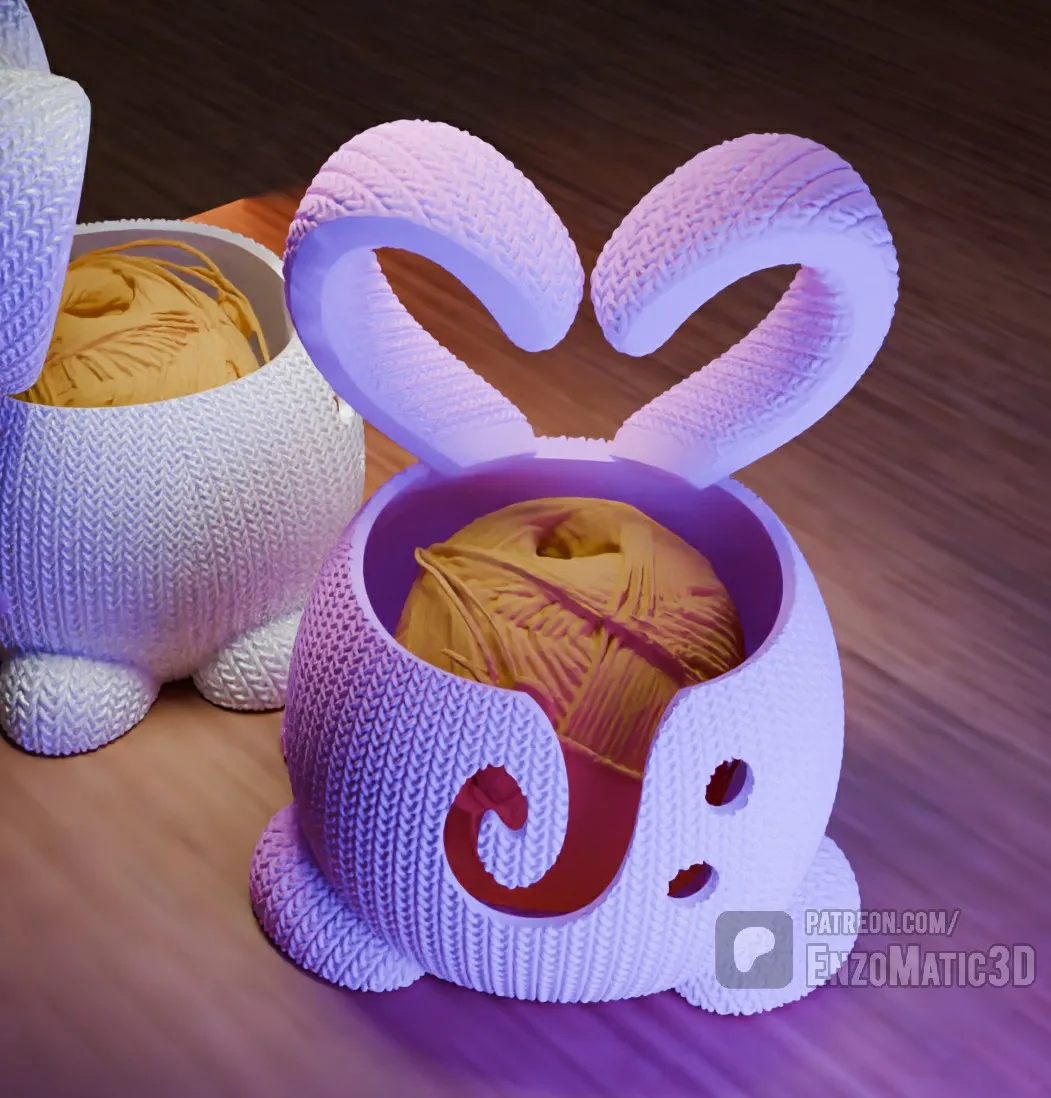 Valentines Day bunny in love with heart ears - bowl 3MF STL