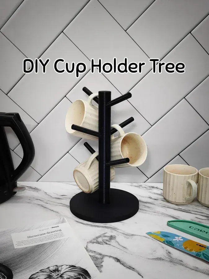 Árvore de porta-copos DIY - para a sua cozinha