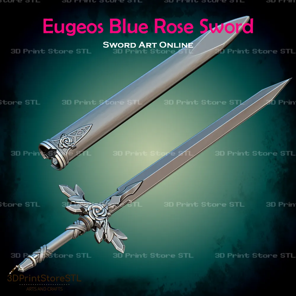 Eugeos Blue Rose Sword Cosplay Sword Art Online - STL File