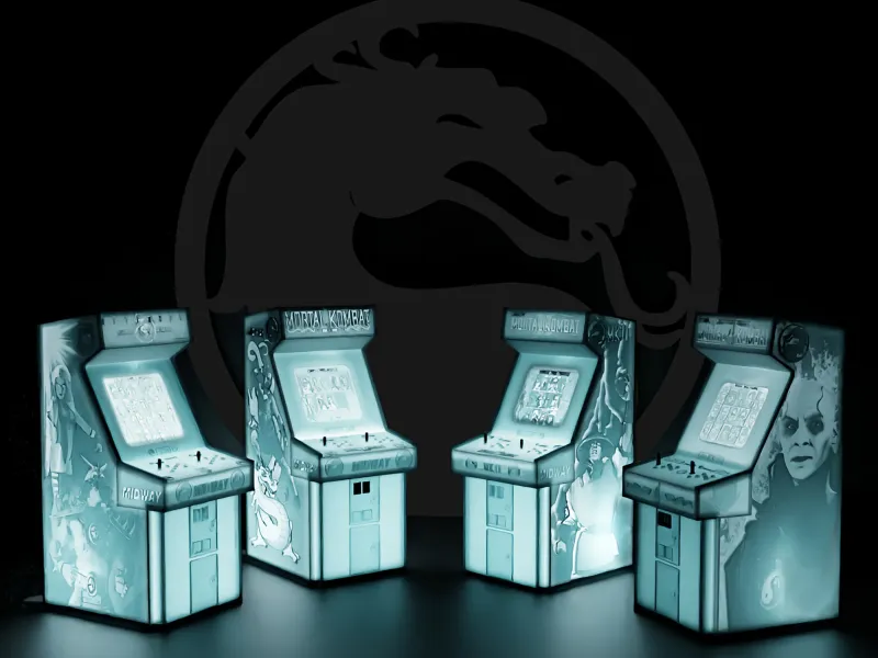 Mortal Kombat Thema Arcade met Lithofanie Pack