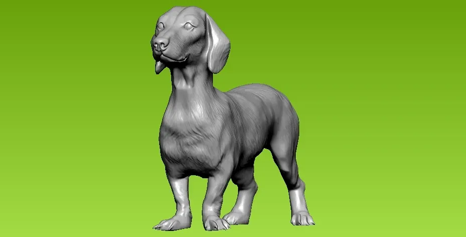Dask shund Dog model - Statue - 3D print