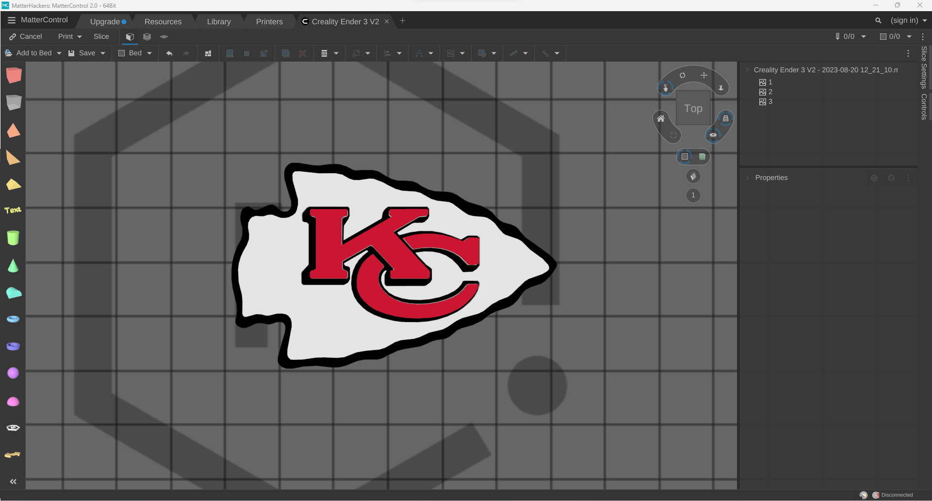 Kansas City Chiefs Logo | 3D models download | Creality Cloud