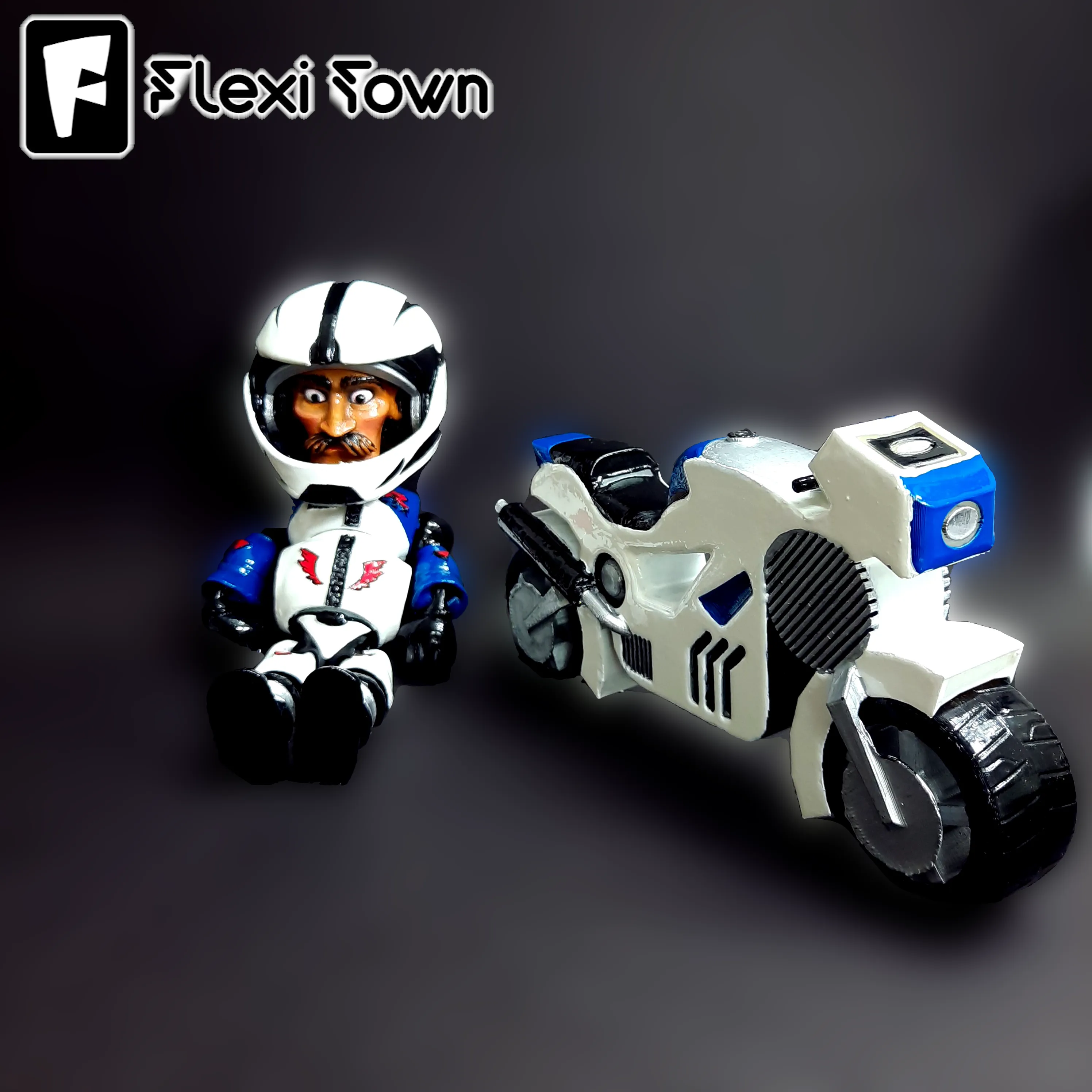 Flexi Rider Image Hit the road with our Flexi Bike Rider and his super bike, both print ...