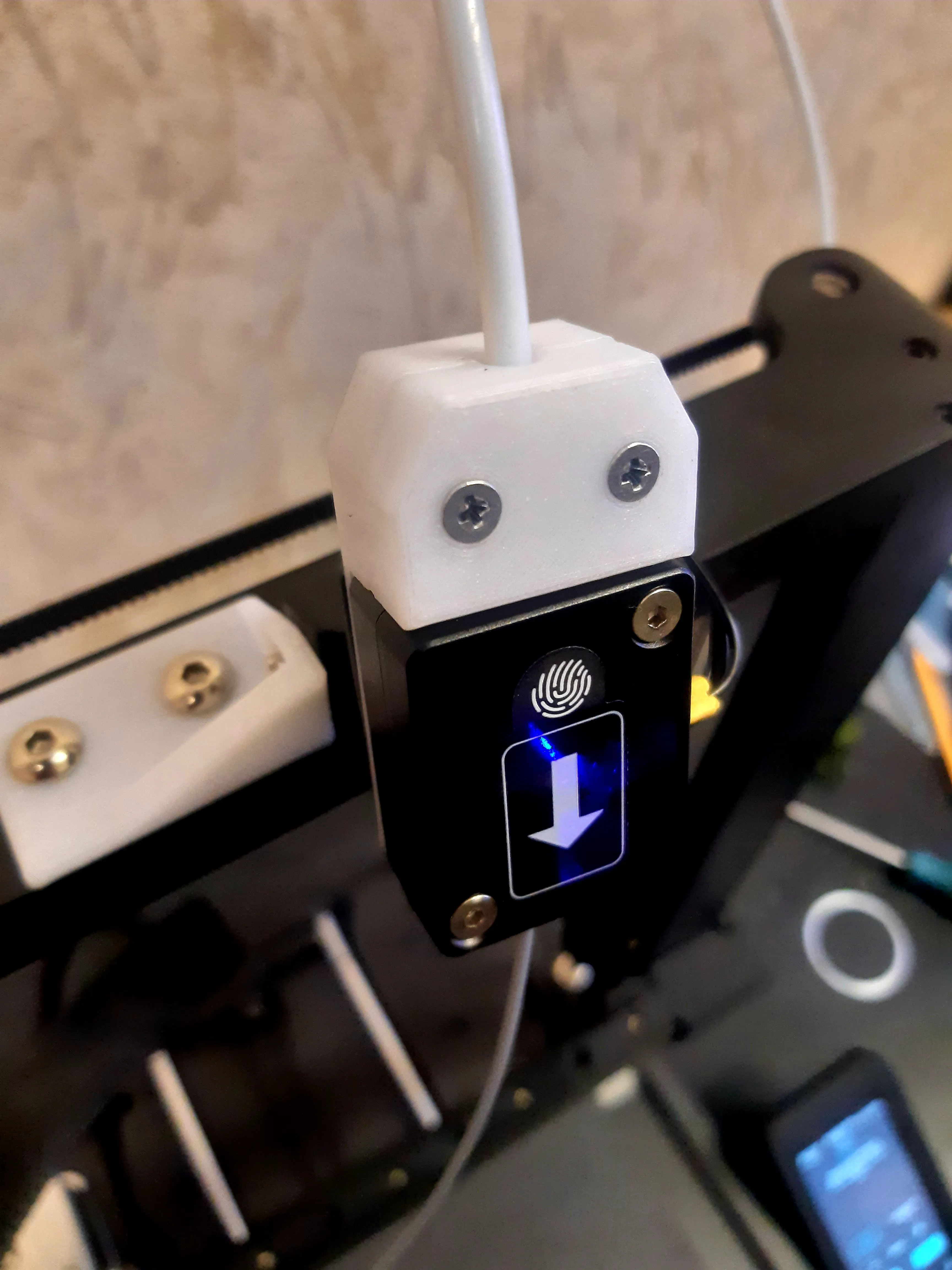 PTFE tube mount for Ender 3v3 KE Filament Sensor