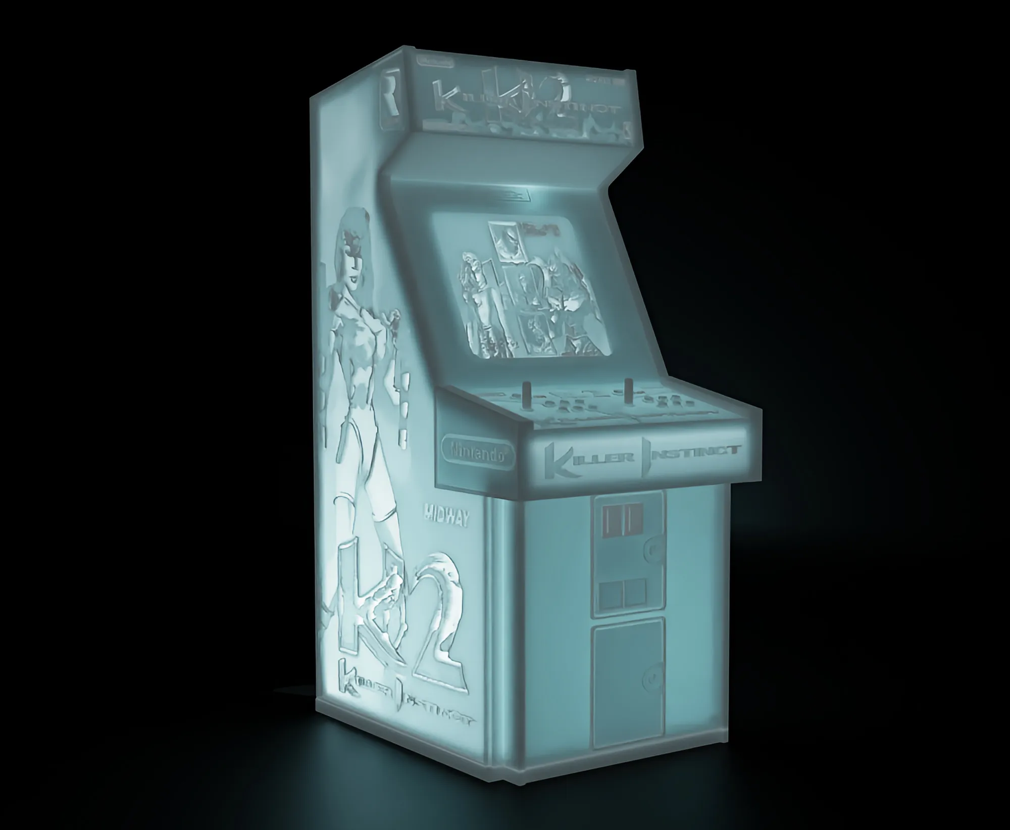 Killer Instinct 2 Arcade Cabinet with Lithophane
