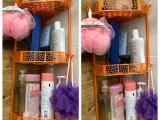 Corner modular bath shelf-1