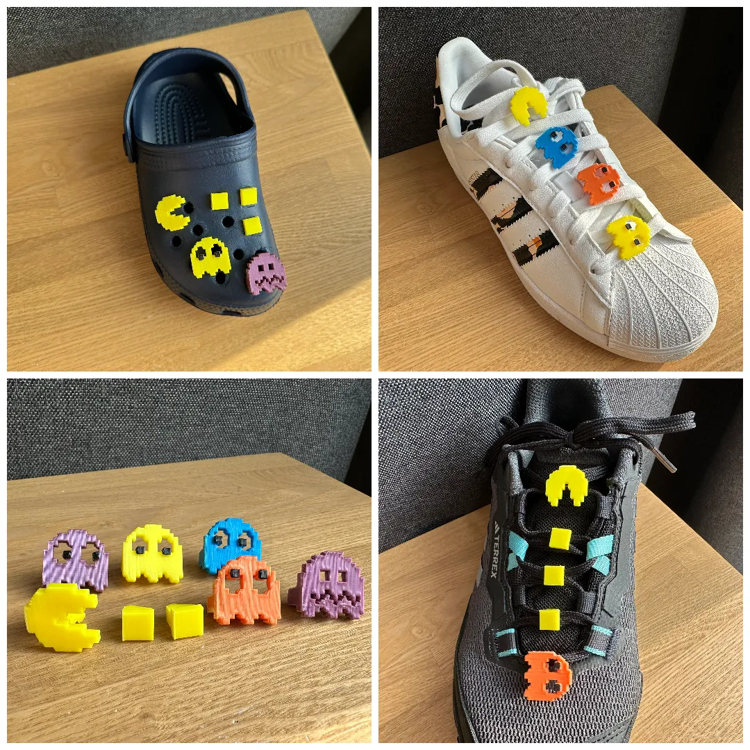 Pac-Man shoe charm