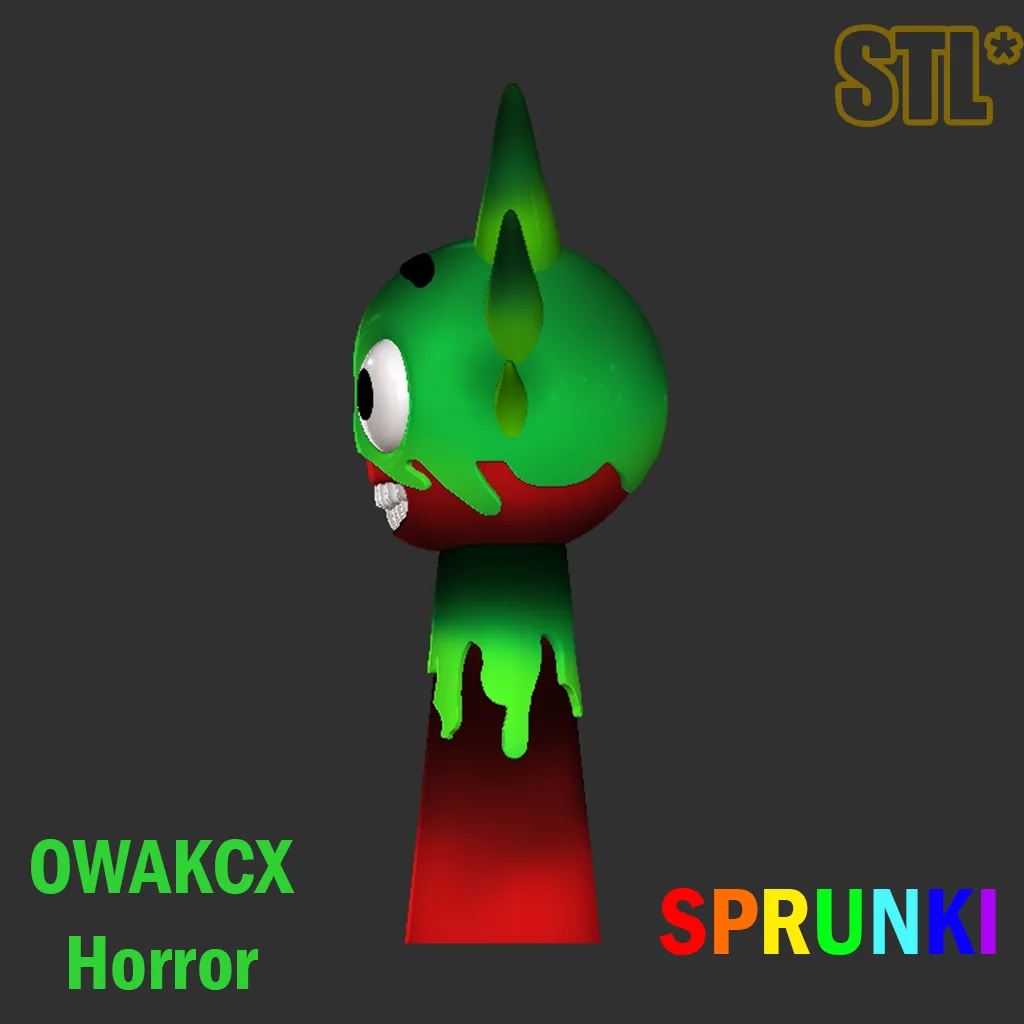 3D Sprunki Incredibox OWAKCX Lime Horror STL 3D