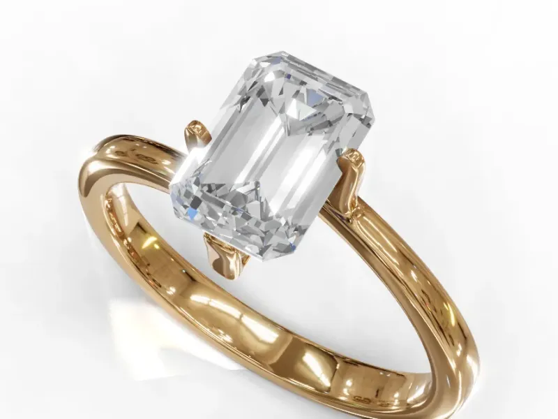 Engagement Emerald Cut Ring