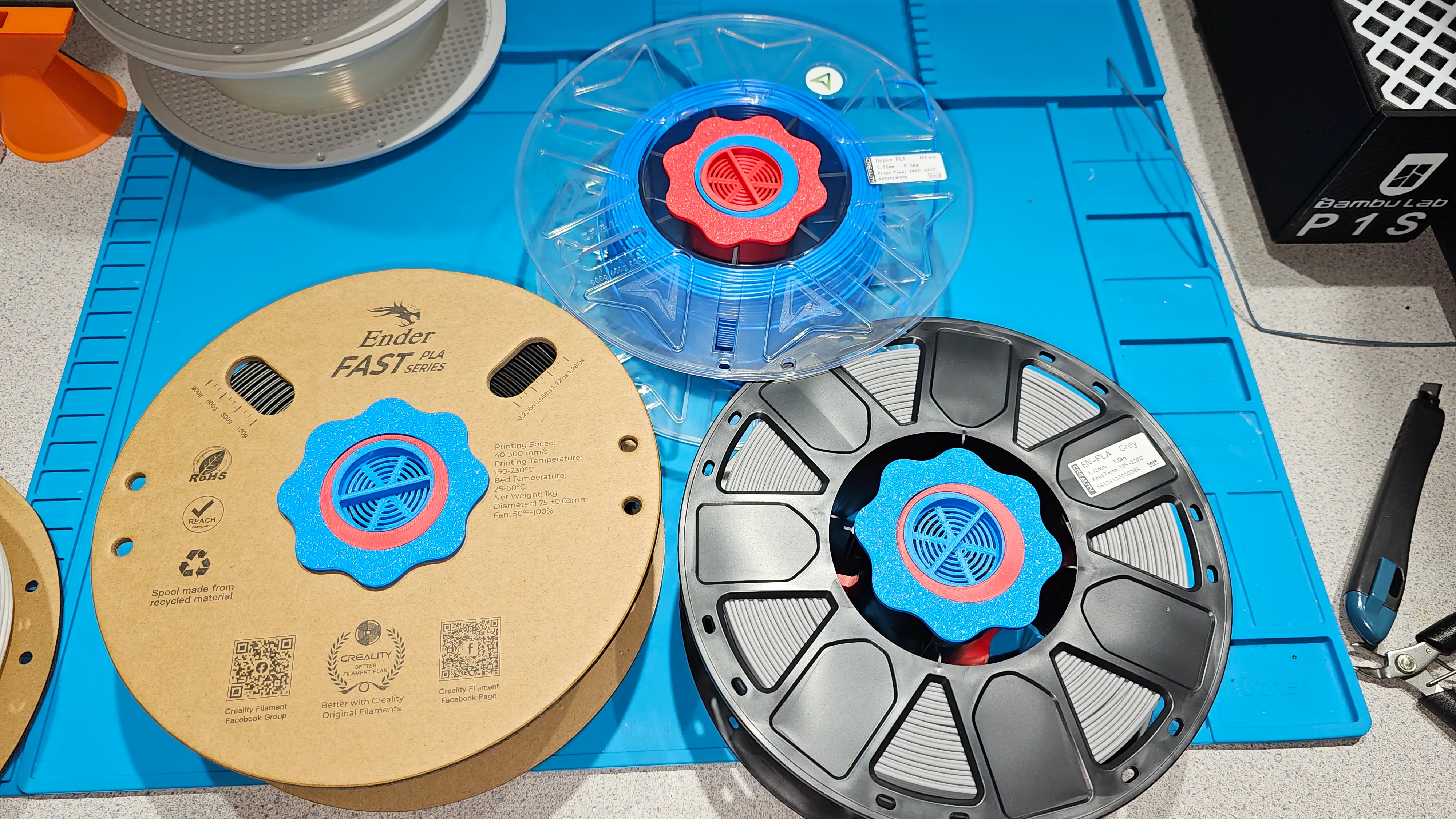 Silica Beads / Desiccant holder spool 53mm+ Spools