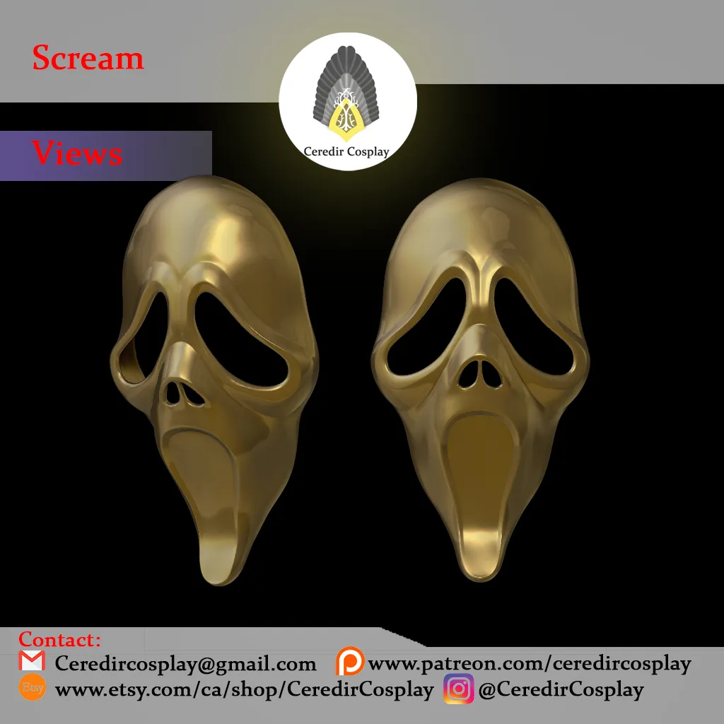 Ghostface Mask Scream Mask new version 3d digital download