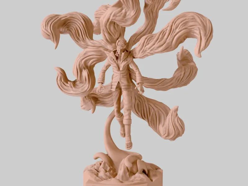 Naruto Skulptur im letzten Kurama-Modus Fan-Art