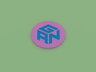 GAN logo coaster